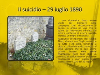Il dramma di Arles (1888)Nell’ottobre 1888 giunse ad ArlesPaul Gauguin    Il sogno di van Gogh era di fondare un'associazione dipittori che perseguissero un'arte nuova, ma Gauguin e van Gogh erano spesso in disaccordoLa camera di Van Gogh, 1888
