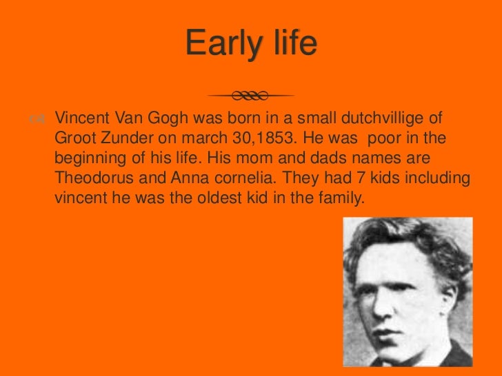 Van Gogh Facts For Kids Van Gogh Facts For Kids