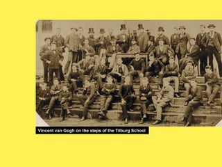 Vincent van Gogh on the steps of the Tilburg School

 