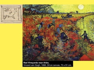 Red Vineyards near Arles,
Vincent van Gogh, 1888. Oil on canvas, 73 x 91 cm.

 