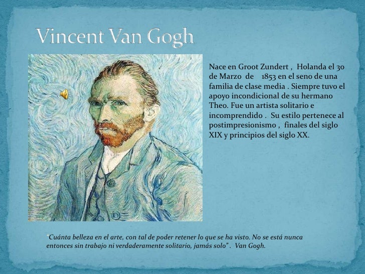 Vincent van gogh biografia corta