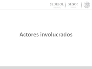 Actores involucrados
 