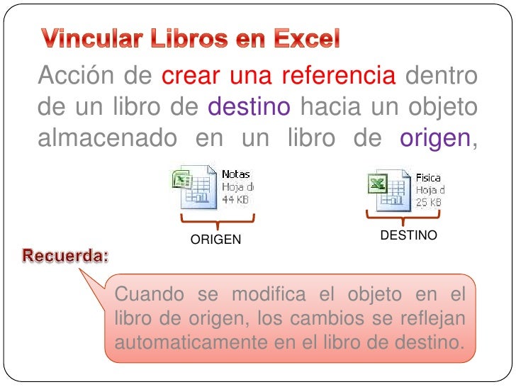 Resultado de imagen para vincular libros de excel
