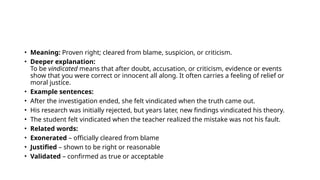 Vindicated.pptx nnnnnnnnnnnnnnnnnnnnnnnnnnn | PPTX