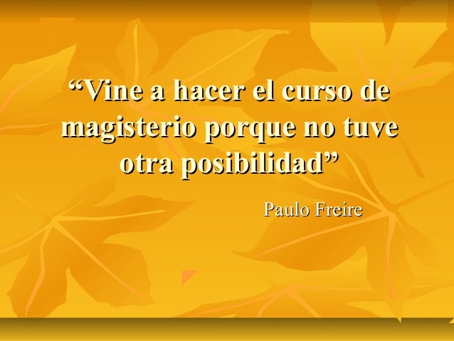 Curso de magisterio