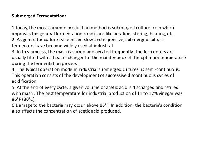 Vinegar Production Flow Chart