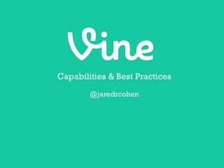 Capabilities & Best Practices
        @jaredrcohen
 