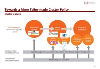 Towards a More Tailor-made Cluster Policy
Cluster leagues




                                            12
 