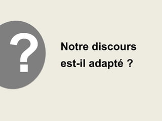 Notre discours
est-il adapté ?

 