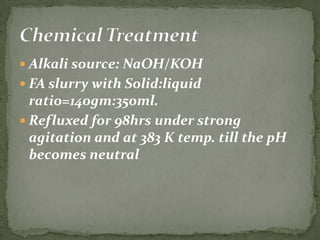 synthesis of fly ash based zeolite for wastewater purification | PPTX