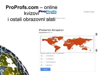 Vinkovci 2.9.2015. 28
ProProfs.com – online
kvizovi
i ostali obrazovni alati
 