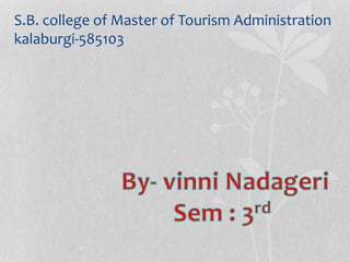 S.B. college of Master of Tourism Administration
kalaburgi-585103
 