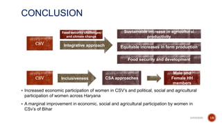 Does climate-smart village approach influence gender equality in farming households? A case of two contrasting ecologies in India