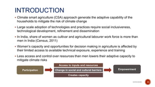 Does climate-smart village approach influence gender equality in farming households? A case of two contrasting ecologies in India
