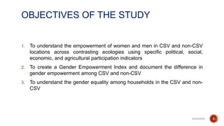 Does climate-smart village approach influence gender equality in farming households? A case of two contrasting ecologies in India