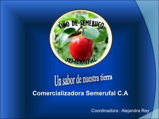 Comercializadora Semerufal C.A
Coordinadora : Alejandra Rey
 