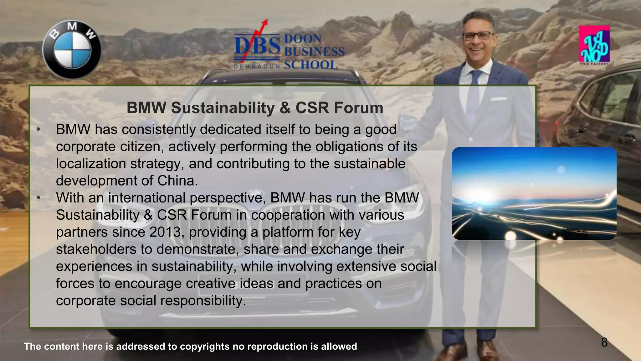 BMW Corporate Social Responsibility China | PPTX