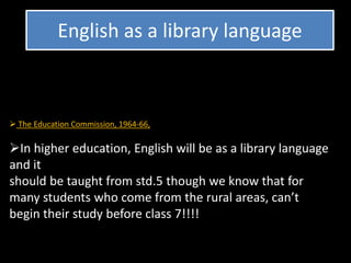 English as a second language in India | PPTX