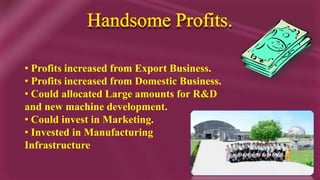 First Export Order in 2001.  First Export Inquiry by Mr Jack of Fiji.