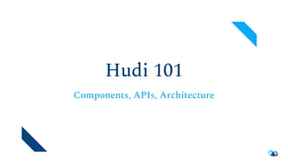 Hudi 101
Components, APIs, Architecture
 