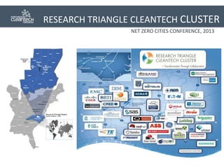 RESEARCH TRIANGLE CLEANTECH CLUSTER
NET ZERO CITIES CONFERENCE, 2013

 