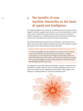 20 5	The benefits of m2m:
machine interaction as the basis
of speed and intelligence
The leading paradigm in every automat...