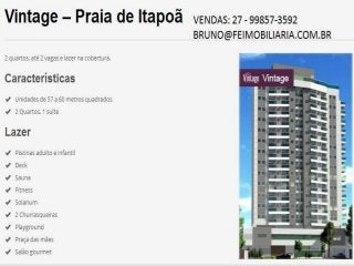 Argo Construtora | Vintage – Praia de Itapoã - Melhor Preço Bruno Fé 27-99857-3592