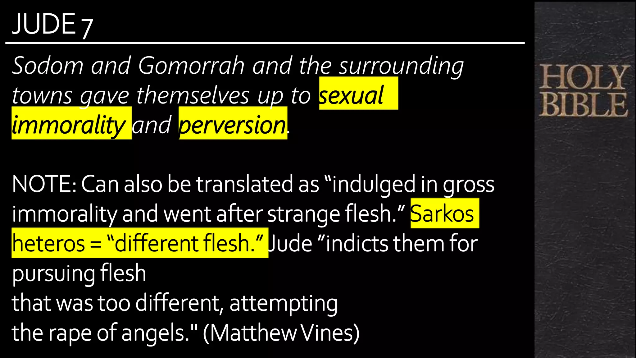 The Sin of Sodom and Gomorrah: Gen 19 + a Bunch of Prophets | PPTX