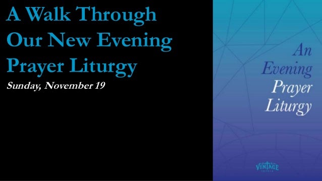 Vintage Evening Prayer Liturgy - 