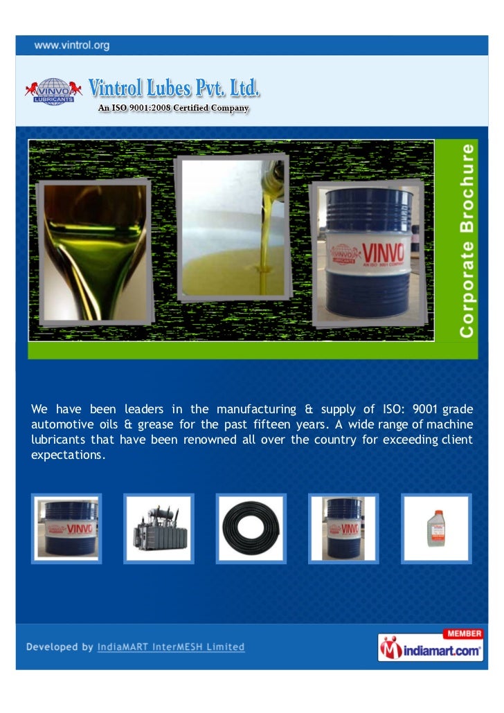 Vintrol Lubes Private Limited, New Delhi, Oils Grease