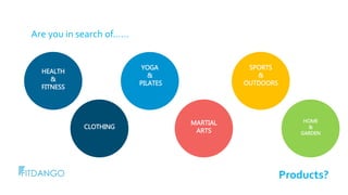 Are you in search of……
HEALTH
&
FITNESS
CLOTHING
YOGA
&
PILATES
MARTIAL
ARTS
SPORTS
&
OUTDOORS
Products?
HOME
&
GARDEN
 