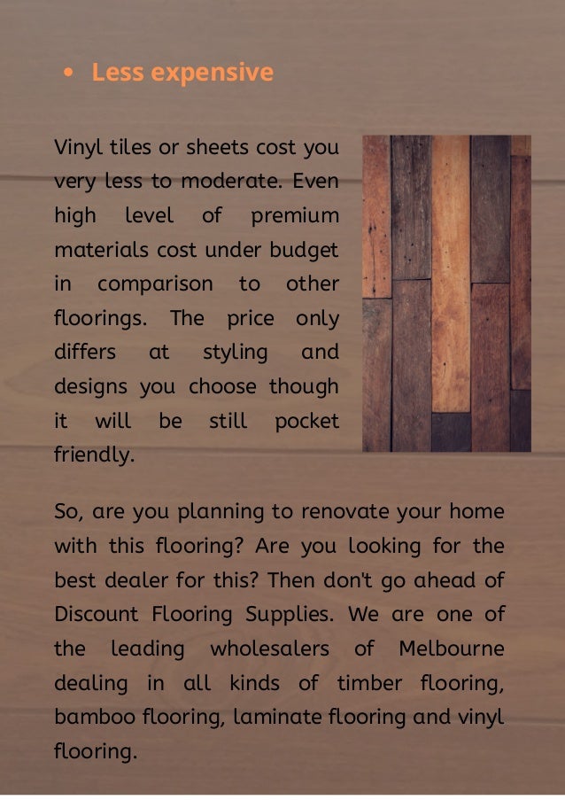 Vinyl Flooring What Points Lead To Install It