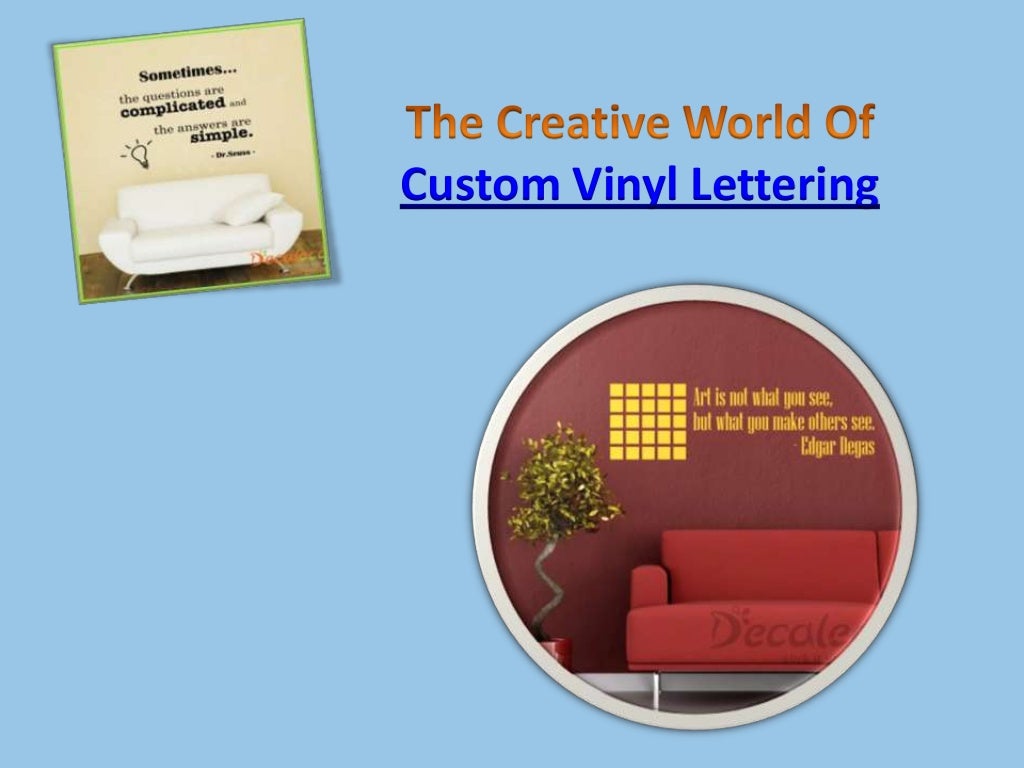 Vinyl lettering for walls