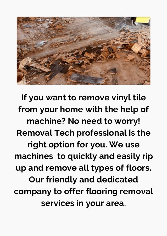 Vinyl Tile Removal Machine