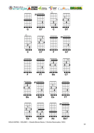 VIOLA CAIPIRA – VOLUME I – Cláudia Morais Neves / Direitos Reservados / 2011 
10 
 