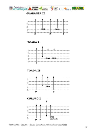 VIOLA CAIPIRA – VOLUME I – Cláudia Morais Neves / Direitos Reservados / 2011 
12 
 