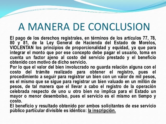 Violacion a los pricipios de proporcionalidad y equidad en
