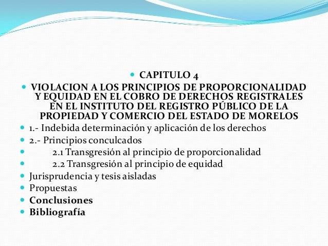 Violacion a los pricipios de proporcionalidad y equidad en