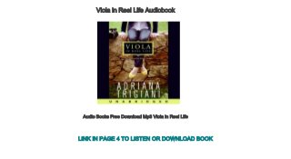 Audio Books Free Download Mp3 Viola in Reel Life