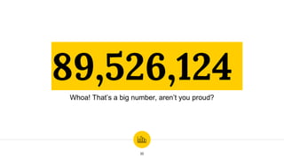 89,526,124
Whoa! That’s a big number, aren’t you proud?
16
 