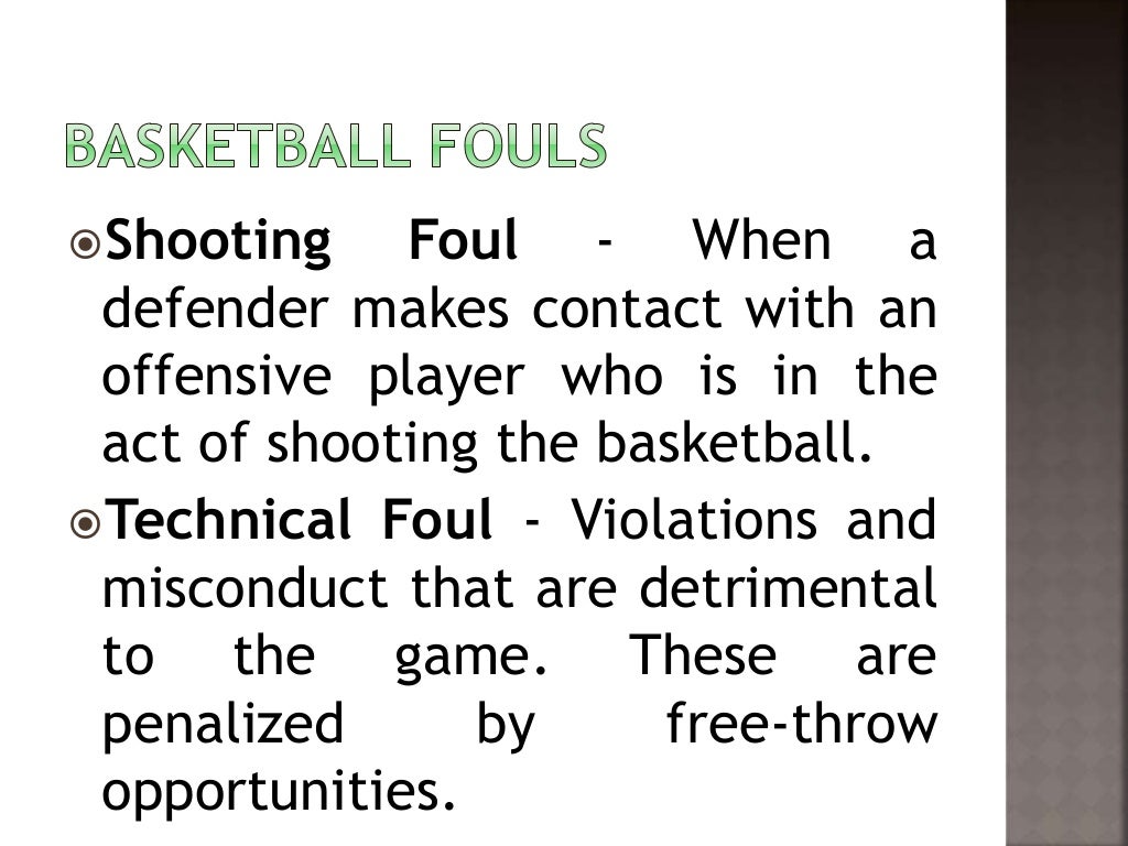 Violations and fouls in basketball