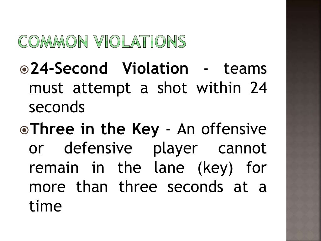 Violations and fouls in basketball