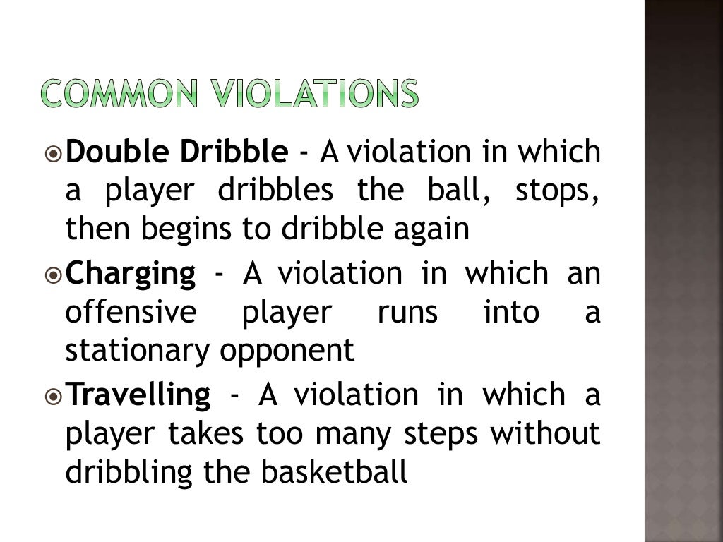Violations and fouls in basketball
