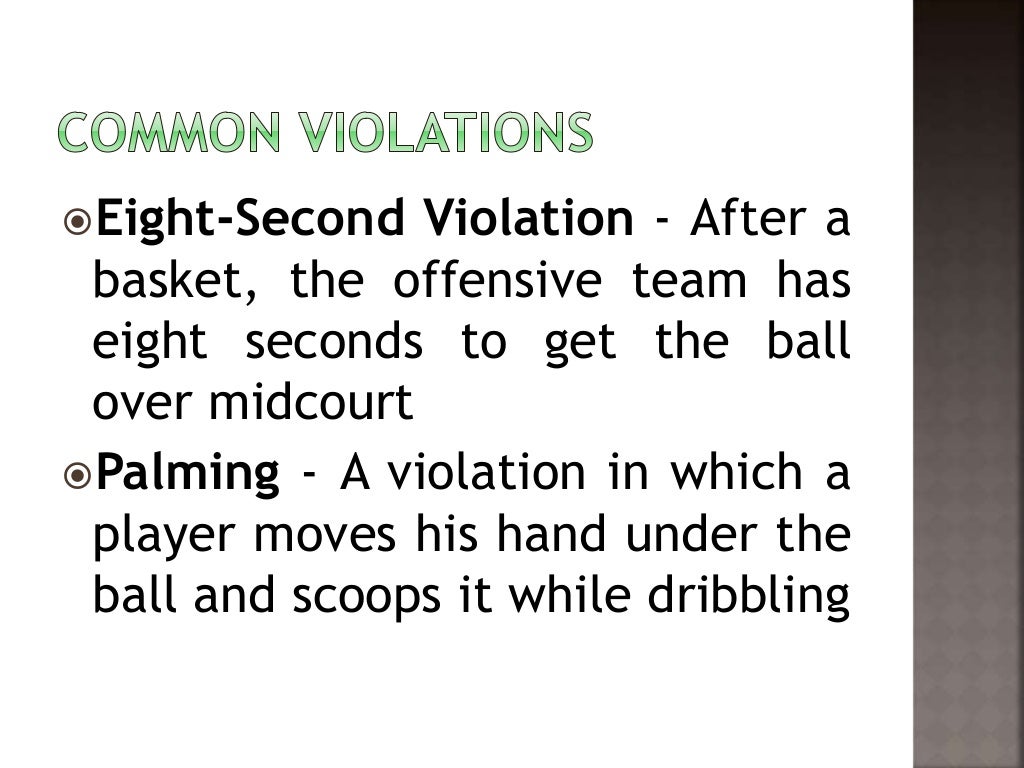 Violations and fouls in basketball
