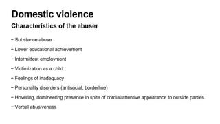 Abuse and interpersonal violence MD students | PPTX