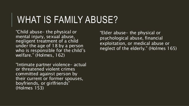 Family Abuse And Child Abuse