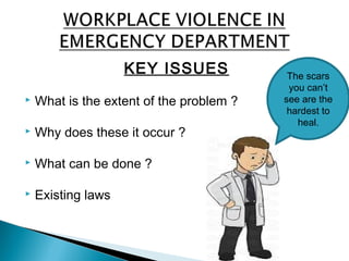 KEY ISSUES
 What is the extent of the problem ?
 Why does these it occur ?
 What can be done ?
 Existing laws
The scars
you can’t
see are the
hardest to
heal.
 