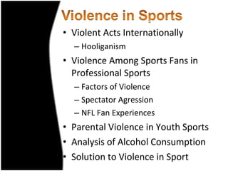 Violence In Sports