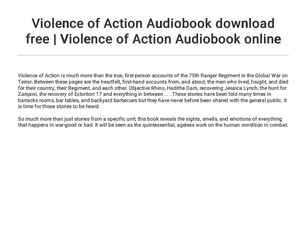 Violence of Action Audiobook download free | Violence of Action Audio…