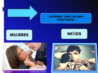 ¿QUIÉNES SON LOS MAS
AFECTADOS?
MUJERES NIÑOS
 